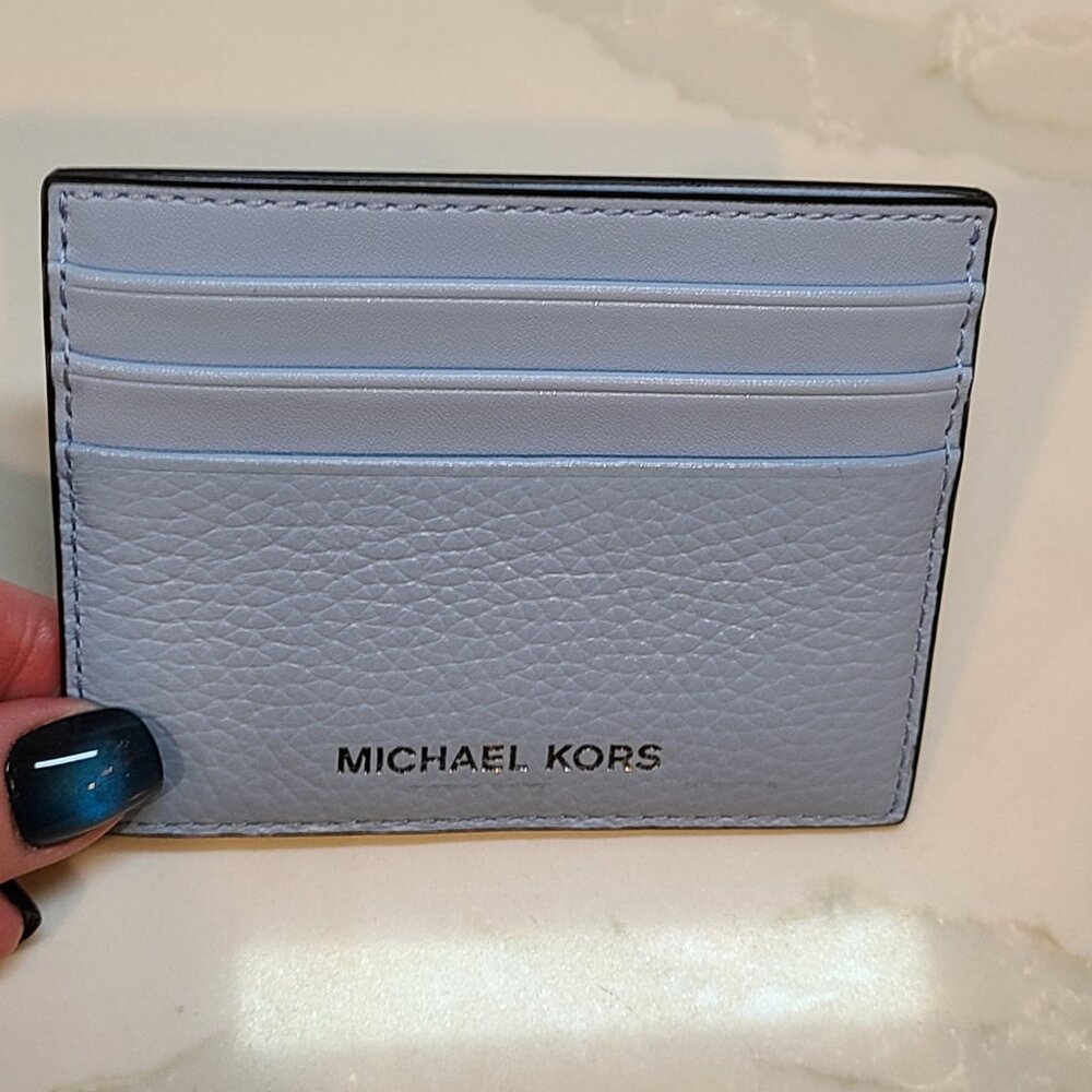 NWT Michael Kors Light Sky Tall Card Case - Picture 3 of 8
